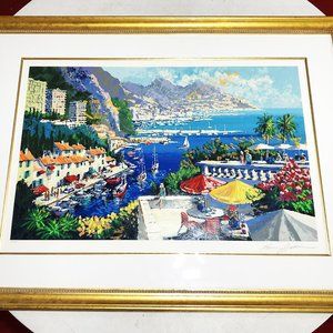 KERRY HALLAM – PETIT DEJEUNER 99/200 PAINTING SERIGRAPH WENTWORTH GALLERY MIAMI